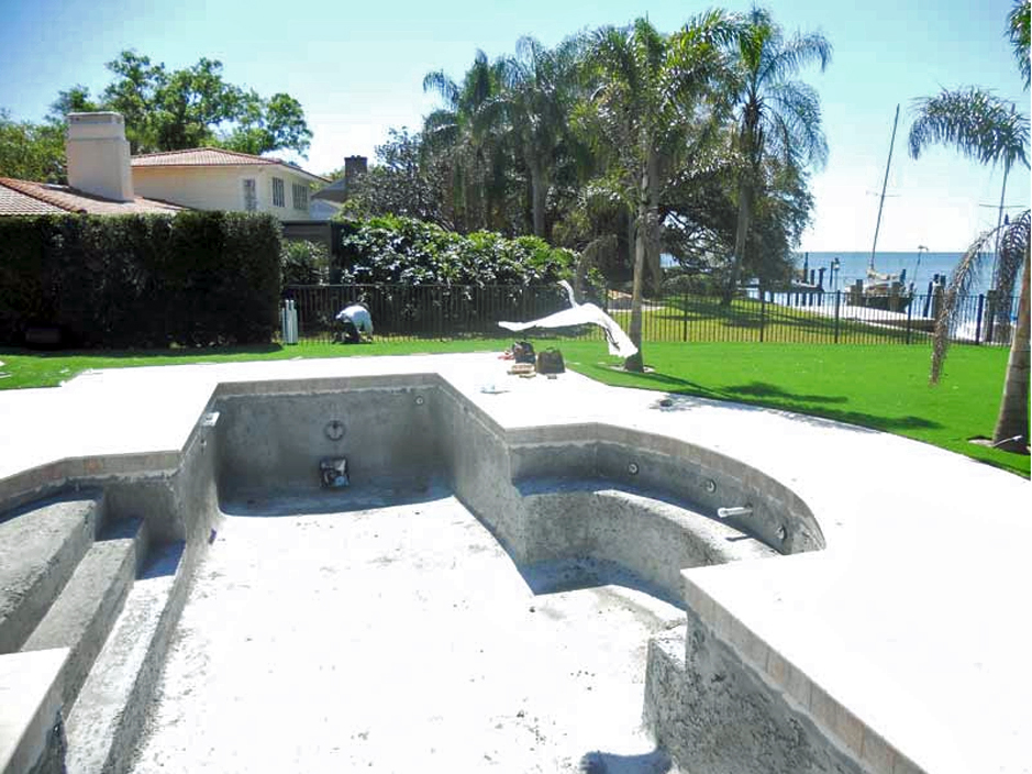 Grass Turf Poway California Backyard Deck Ideas Pool Designs