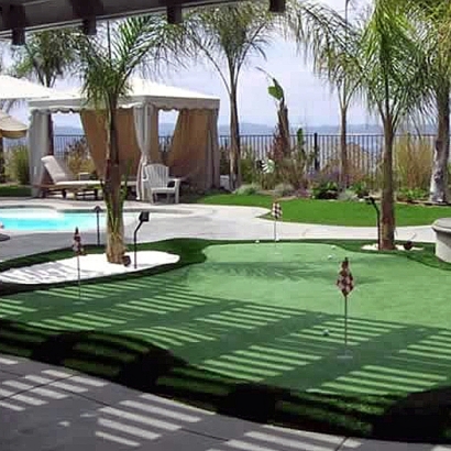 Grass Installation Fallbrook, California Office Putting Green, Beautiful Backyards