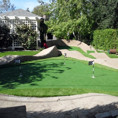 Grass Installation Lake San Marcos, California Home Putting Green, Backyards