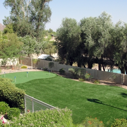 How To Install Artificial Grass Del Mar, California Putting Green Flags, Backyard Landscaping Ideas