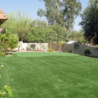 How To Install Artificial Grass Del Mar, California Putting Green Flags, Backyard Landscaping Ideas
