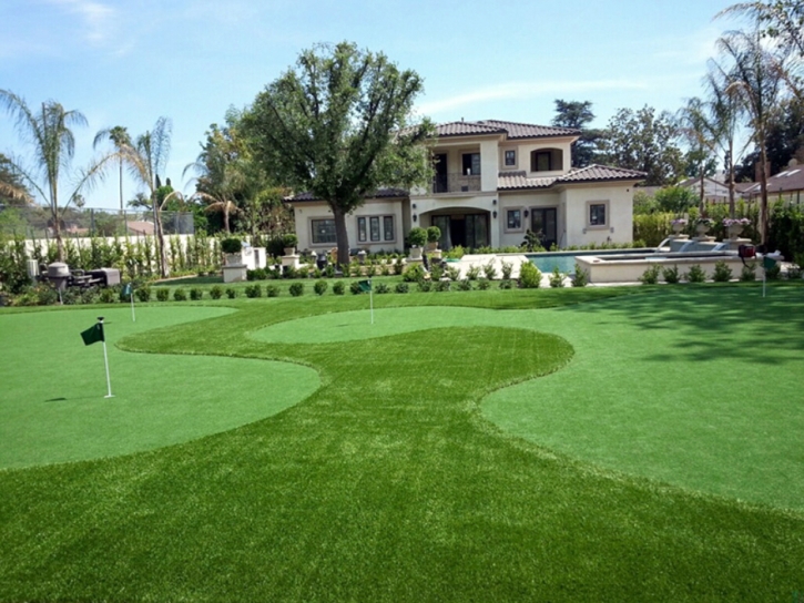Artificial Grass Installation Vista, California Backyard Putting Green, Front Yard Design