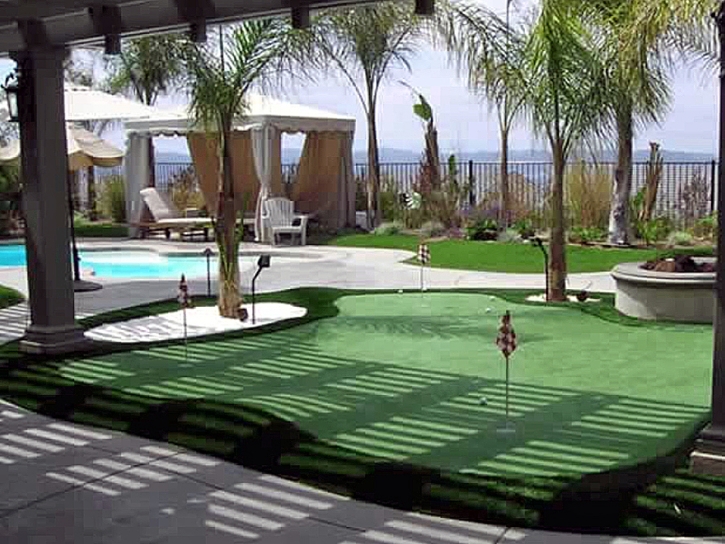 Grass Installation Fallbrook, California Office Putting Green, Beautiful Backyards